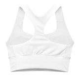 White CRYPTOFIT Longline sports bra