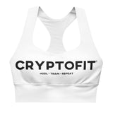 White CRYPTOFIT Longline sports bra