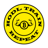 Old School Hodl Train Repeat Sticker